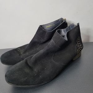 Pat Calvin Studded Suede Booties Size 38